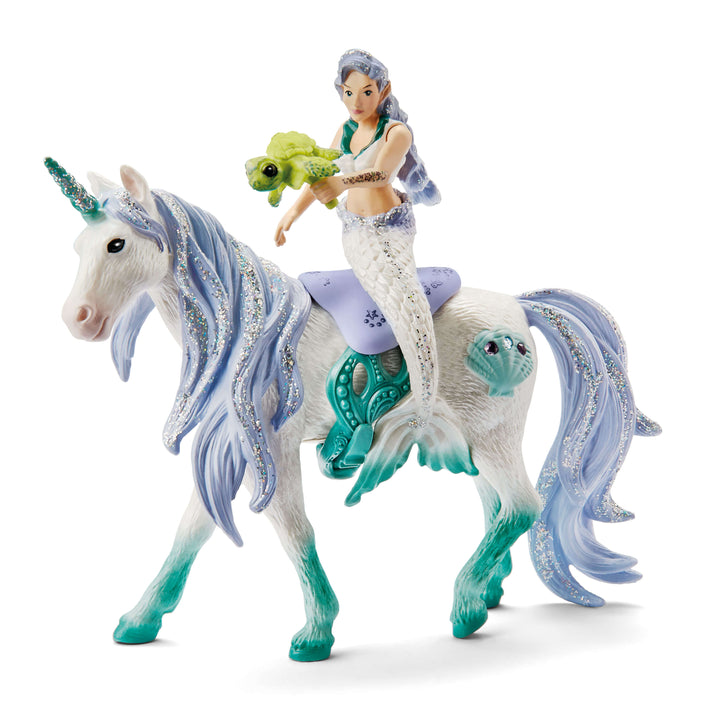 Sirène sur licorne de mer