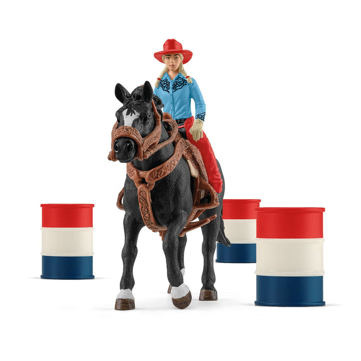 Cowgirl et Tonneaux de Racing