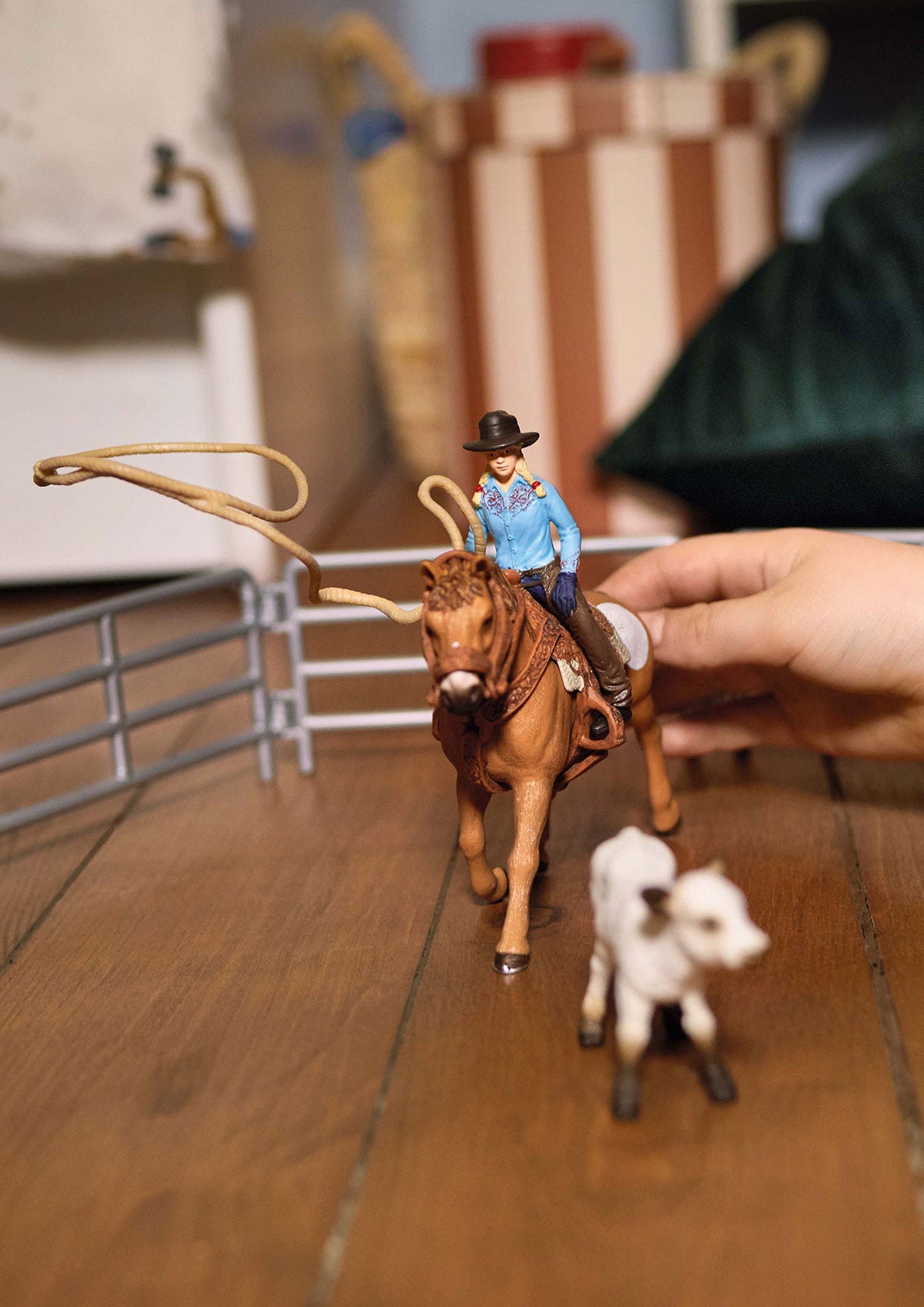 Team Roping mit Cowgirl