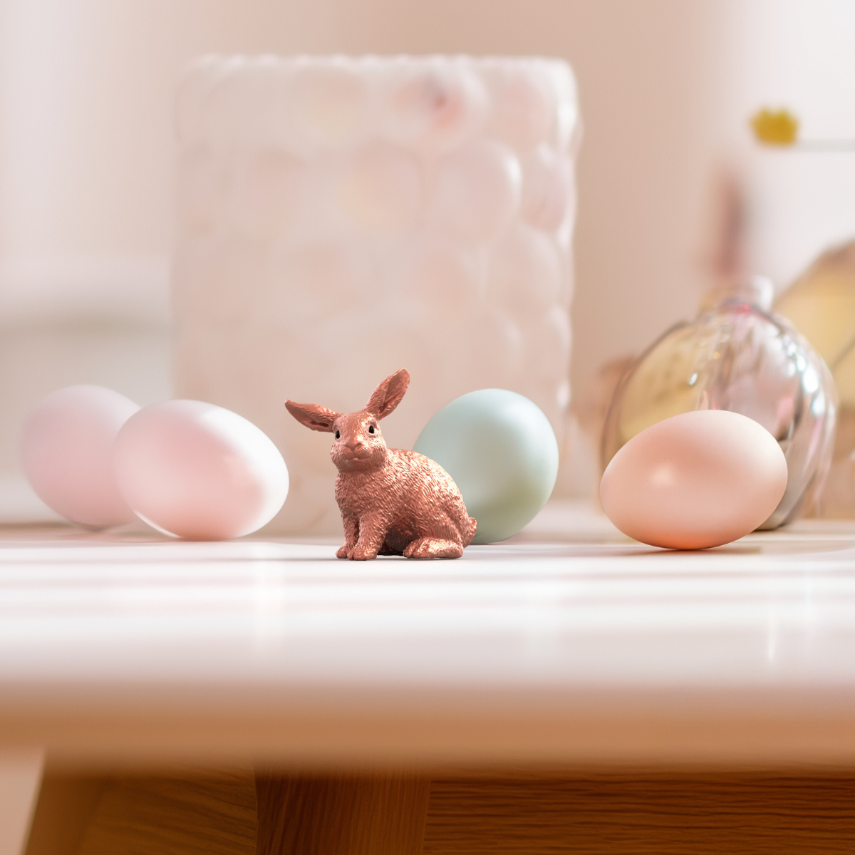 Lapin rose doré